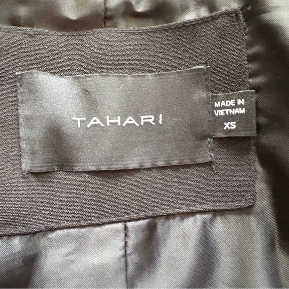 Tahari Black Mid-length Trench Coat size XS - Picture 6 of 12